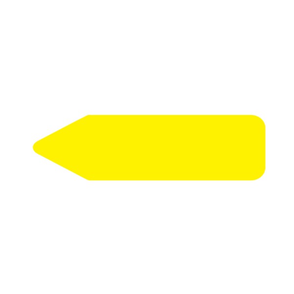 Labeling Flag - Solid - Yellow - 9/16" x 2"